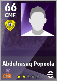 Abdulrasaq Popoola — CMF, OVR 66, MAX 66