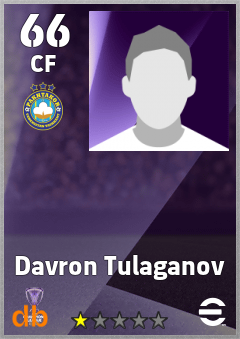 Davron Tulaganov — CF, OVR 66, MAX 66