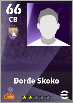 Đorđe Skoko — CB, OVR 66, MAX 66