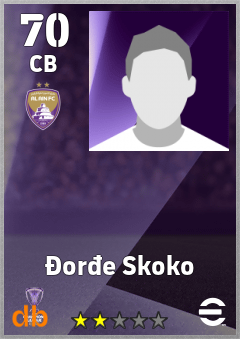 Đorđe Skoko — CB, OVR 70, MAX 70