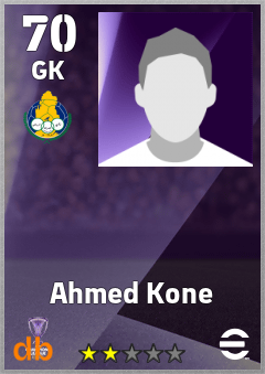 Ahmed Kone — GK, OVR 70, MAX 70