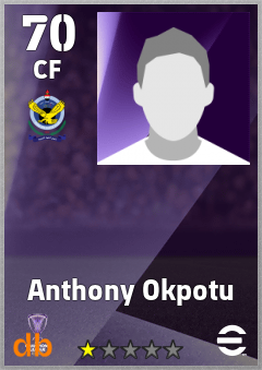Anthony Okpotu — CF, OVR 70, MAX 70