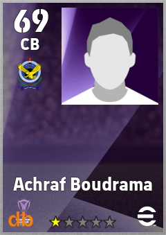 Achraf Boudrama — CB, OVR 69, MAX 69