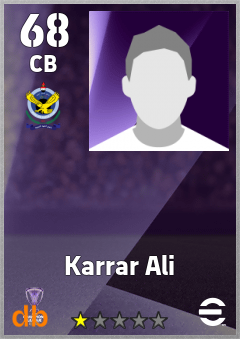 Karrar Ali — CB, OVR 68, MAX 68
