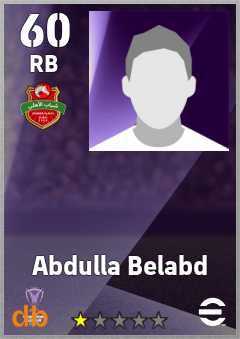 Abdulla Belabd — RB, OVR 60, MAX 60