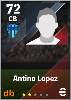 Antino Lopez — CB, OVR 72, MAX 72