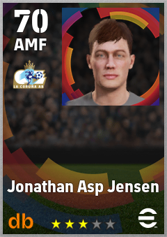 Jonathan Asp Jensen — AMF, OVR 70, MAX 70