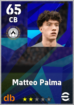 Matteo Palma — CB, OVR 65, MAX 65
