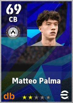 Matteo Palma — CB, OVR 69, MAX 69