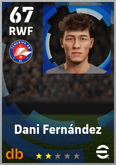Dani Fernández — RWF, OVR 67, MAX 67