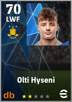 Olti Hyseni — LWF, OVR 70, MAX 70