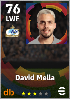 David Mella — LWF, OVR 76, MAX 76