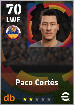 Paco Cortés — LWF, OVR 70, MAX 70