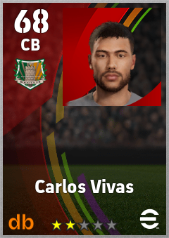 Carlos Vivas — CB, OVR 68, MAX 68