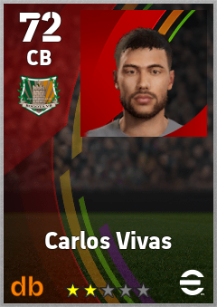 Carlos Vivas — CB, OVR 72, MAX 72