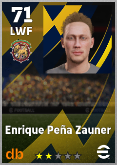Enrique Peña Zauner — LWF, OVR 71, MAX 71