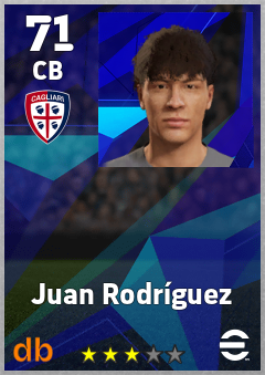 Juan Rodríguez — CB, OVR 71, MAX 71