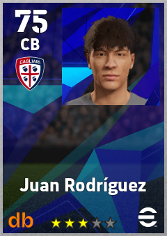 Juan Rodríguez — CB, OVR 75, MAX 75