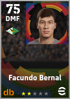 Facundo Bernal — DMF, OVR 75, MAX 75
