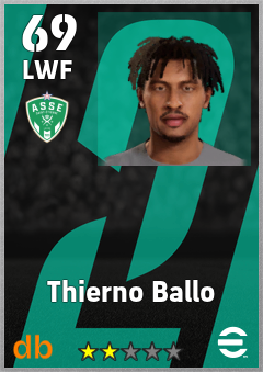 Thierno Ballo — LWF, OVR 69, MAX 69
