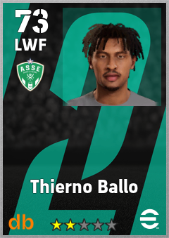 Thierno Ballo — LWF, OVR 73, MAX 73