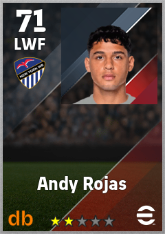 Andy Rojas — LWF, OVR 71, MAX 71