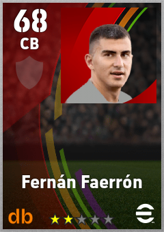 Fernán Faerrón — CB, OVR 68, MAX 68