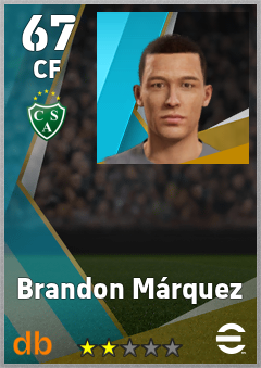 Brandon Márquez — CF, OVR 67, MAX 67