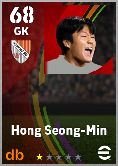Hong Seong-Min — GK, OVR 68, MAX 68