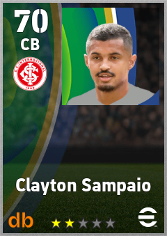Clayton Sampaio — CB, OVR 70, MAX 70