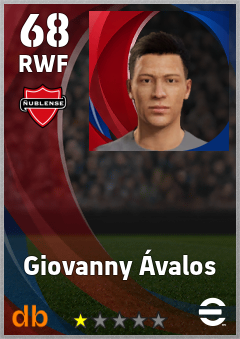 Giovanny Ávalos — RWF, OVR 68, MAX 68