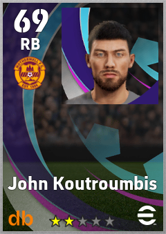 John Koutroumbis — RB, OVR 69, MAX 69