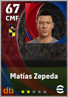 Matías Zepeda — CMF, OVR 67, MAX 67