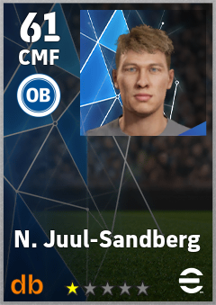 N. Juul-Sandberg — CMF, OVR 61, MAX 61