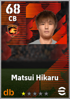 Matsui Hikaru — CB, OVR 68, MAX 68