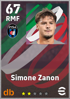 Simone Zanon — RMF, OVR 67, MAX 67