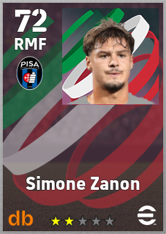 Simone Zanon — RMF, OVR 72, MAX 72