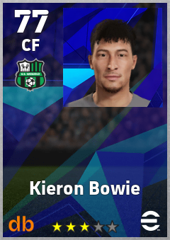 Kieron Bowie — CF, OVR 77, MAX 77