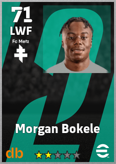 Morgan Bokele — LWF, OVR 71, MAX 71
