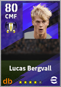 Lucas Bergvall — CMF, OVR 80, MAX 80