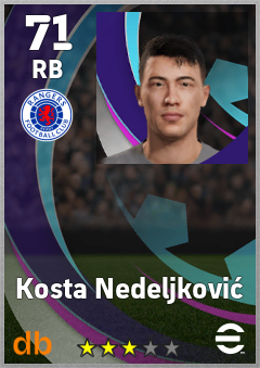 Kosta Nedeljković — RB, OVR 71, MAX 71