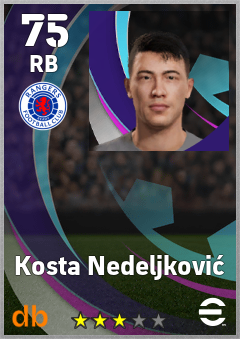 Kosta Nedeljković — RB, OVR 75, MAX 75