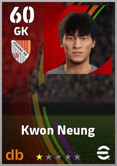Kwon Neung — GK, OVR 60, MAX 60
