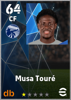 Musa Touré — CF, OVR 64, MAX 64