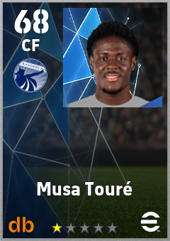Musa Touré — CF, OVR 68, MAX 68