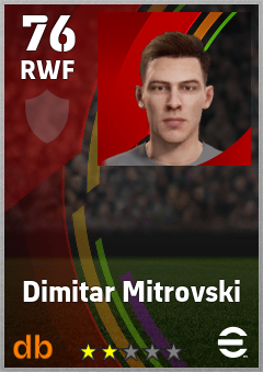 Dimitar Mitrovski — RWF, OVR 76, MAX 76