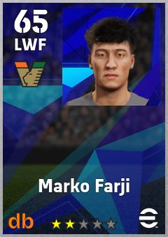 Marko Farji — LWF, OVR 65, MAX 65
