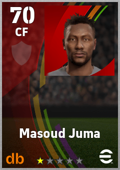 Masoud Juma — CF, OVR 70, MAX 70