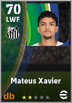Mateus Xavier — LWF, OVR 70, MAX 70