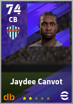 Jaydee Canvot — CB, OVR 74, MAX 74